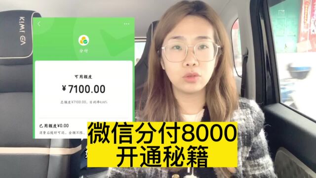 微信版“备用金8000”怎么开通?开通后怎么使用?