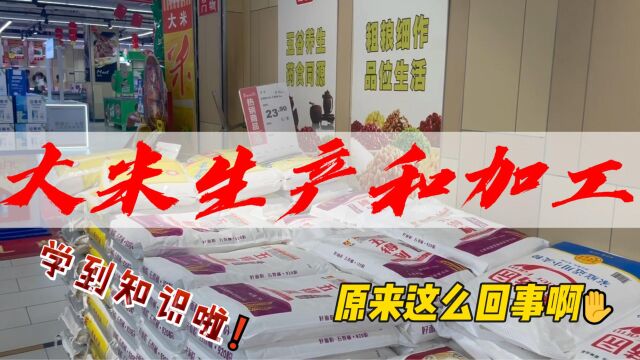 知识来了,两分钟带你了解大米生产和加工流程