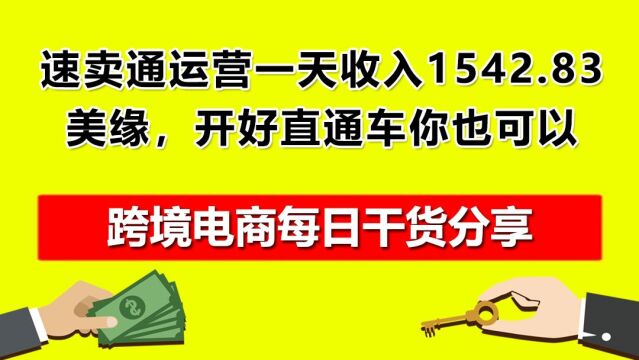 55.速卖通运营一天收入1542.83美缘,开好直通车你也可以