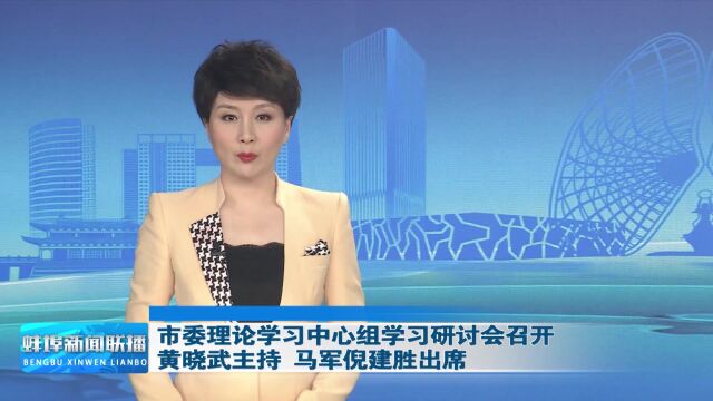 市委理论学习中心组学习研讨会召开 黄晓武主持 马军倪建胜出席