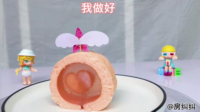 今天吃个简单又好玩的水晶蛋糕卷!!#抖音美食创作人 #琉璃卷 #控卡料理也好吃