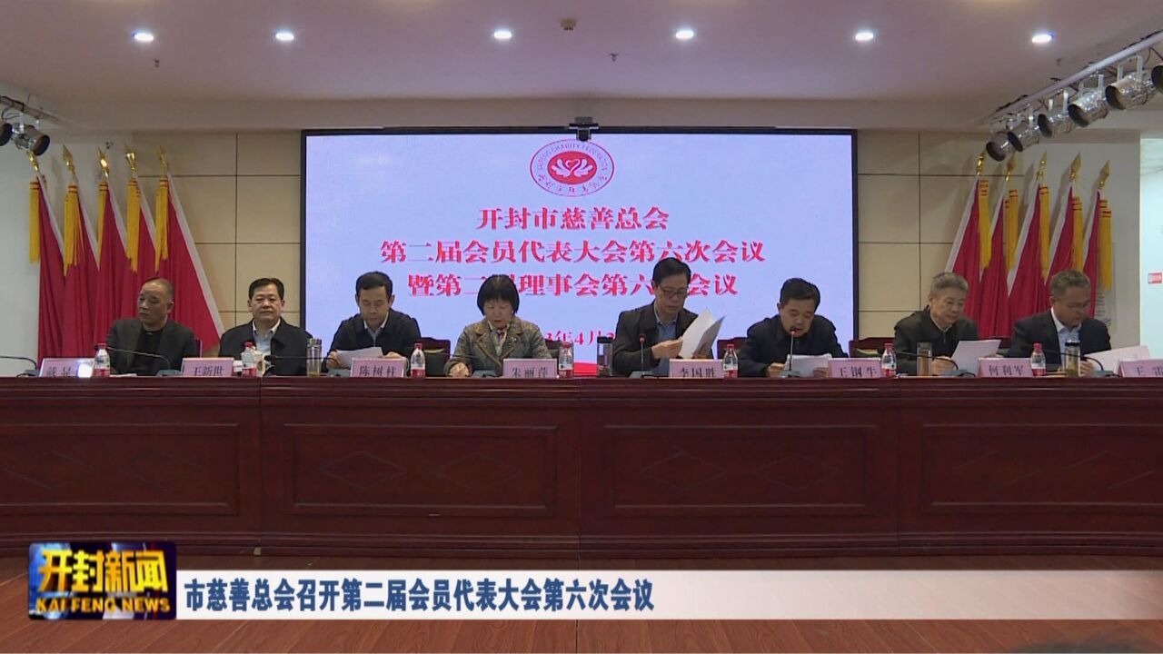 市慈善总会召开第二届会员代表大会第六次会议