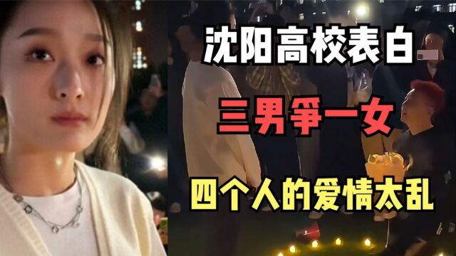 沈阳高校表白事件,三男争一女,四个人的爱情太乱了