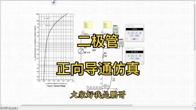 二极管正向导通仿真,电子技术,电子元器件,零基础学电路,零基础学电工,电工知识,涨知识