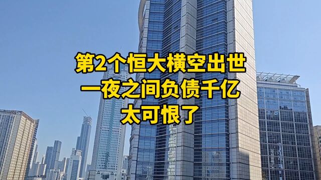 第2个恒大横空出世,一夜之间负债千亿,太可恨了!