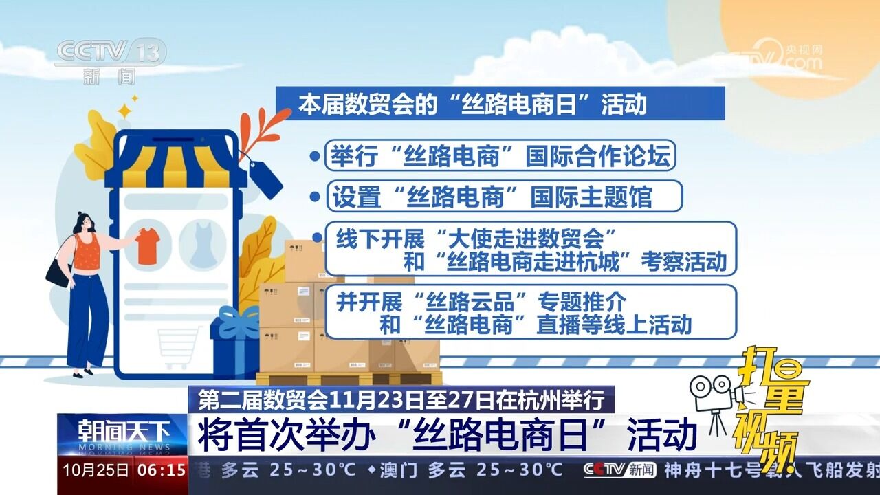 第二届数贸会11月23日至27日举行,将首次举办“丝路电商日”活动