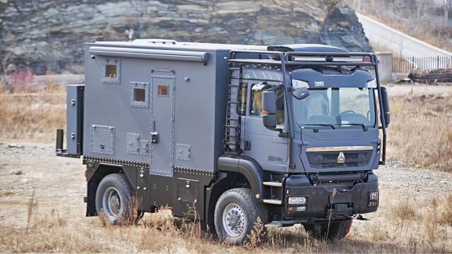 中国重汽汕德卡越野房车,真正的硬派房车蓝牌C照能开