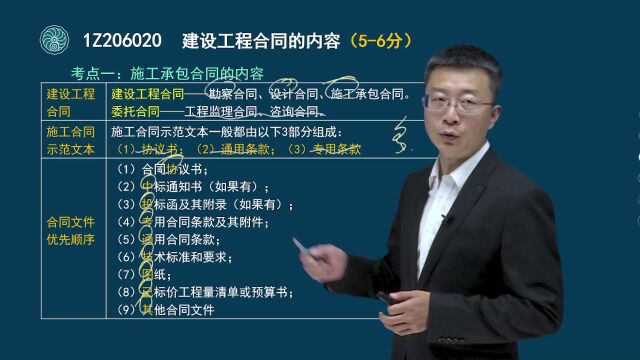 57 一级建造师项目管理建设工程合同的内容(一)