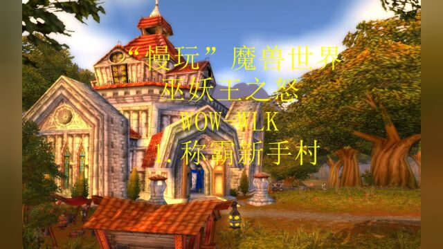 魔兽世界WOW1.称霸新手村(“慢玩”魔兽系列)