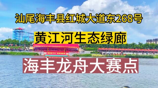 汕尾海丰县黄江河生态绿廊2023端午节隆重举行龙舟大赛