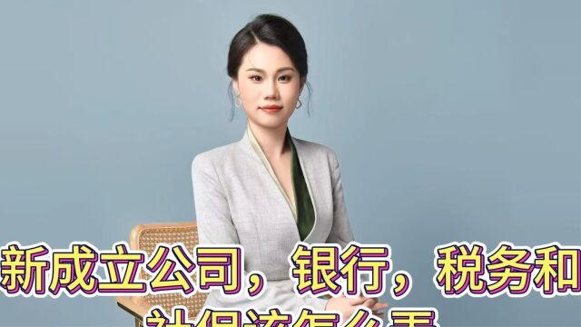 新成立公司,银行,税务和社保该怎么弄