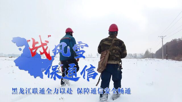 雪天奋战!黑龙江联通人冲锋在一线