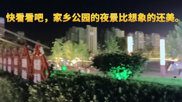 快看看吧,家乡公园的夜景比想象的还美.