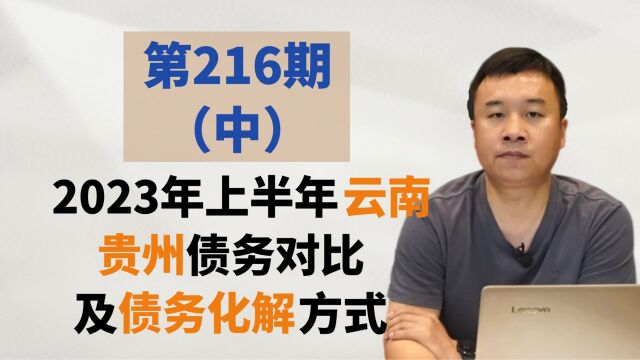 2023年上半年云南、贵州债务对比,及债务化解方式