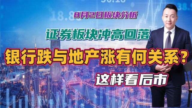 银行股重挫与房地产领涨有何关系?证券板块冲高回落这样看!