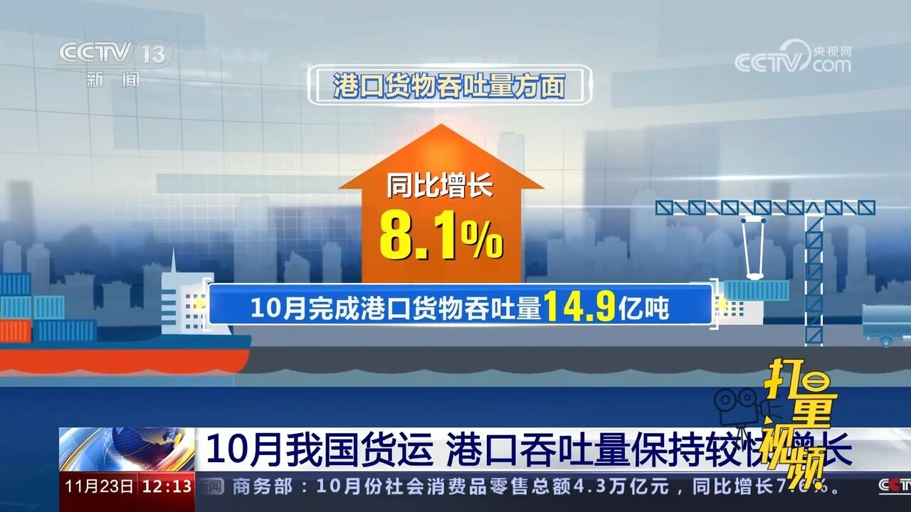 10月份交通运输经济运行总体平稳