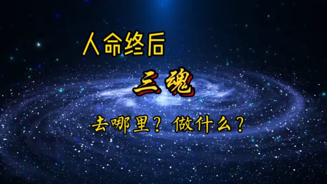 中国鬼神文化说人有三魂,是哪三魂?命终后去哪里?做什么?