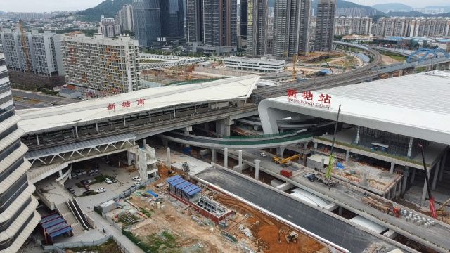 广东省广州市,实拍广州新塘火车站,预计将这个月开通运营