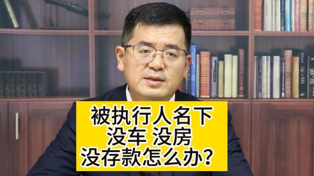 普法宣传:被执行人名下没车没房没存款怎么办?#法律咨询#法律咨询律师免费 #执行律师 #执行律师#普法宣传