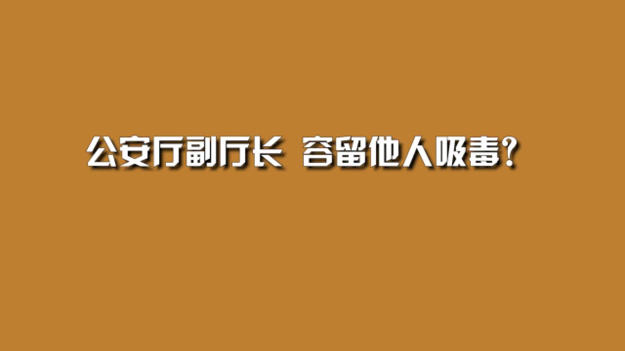 公安厅副厅长,容留他人吸毒?