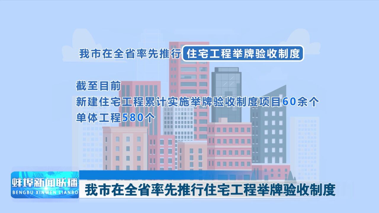 我市在全省率先推行住宅工程举牌验收制度