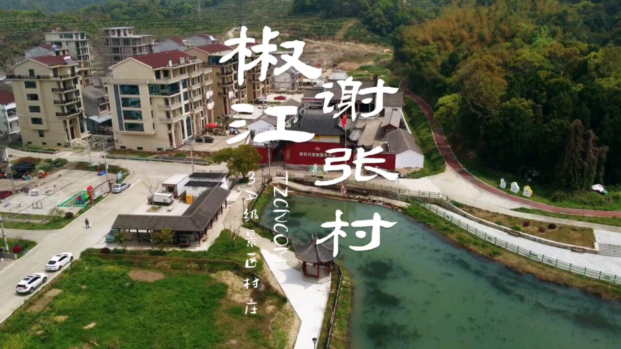 航拍椒江章安街道谢张村,着力打造的美丽乡村,3A级景区村庄