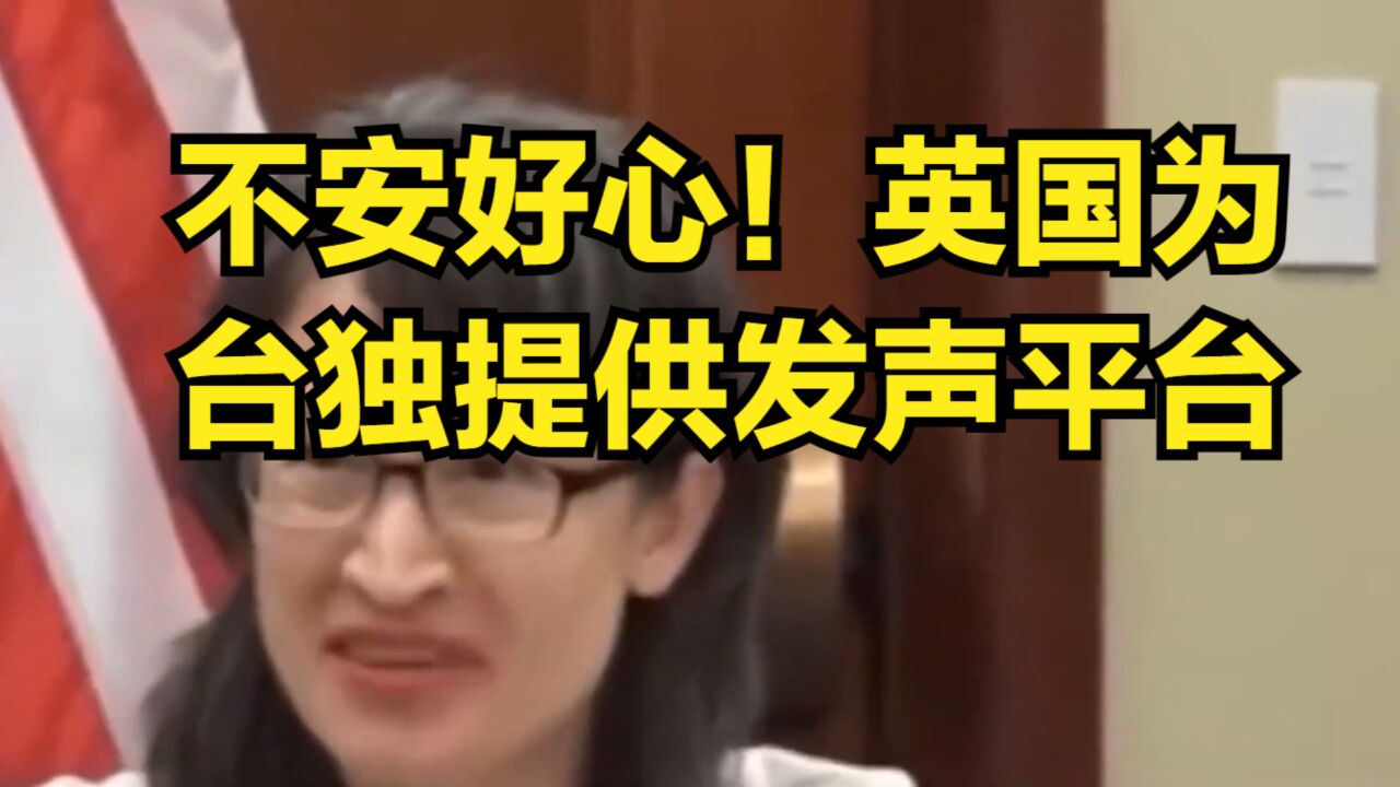 不安好心!英国为萧美琴提供发声平台,散布一系列“台独”言论