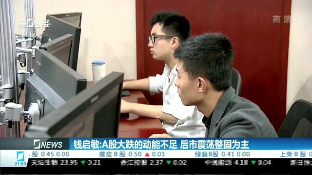 钱启敏:A股大跌的动能不足 后市震荡整固为主