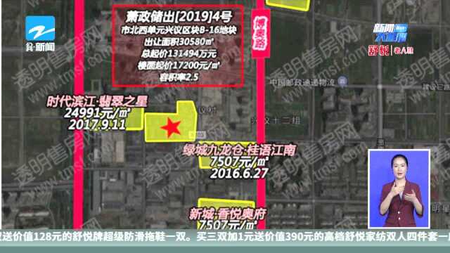 封顶加自持 杭州乔司地价站上21000元