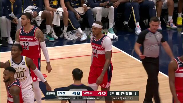 NBA常规赛：步行者vs奇才原声解说全场回放