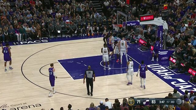 NBA常规赛：掘金vs爵士第3节中文解说回放