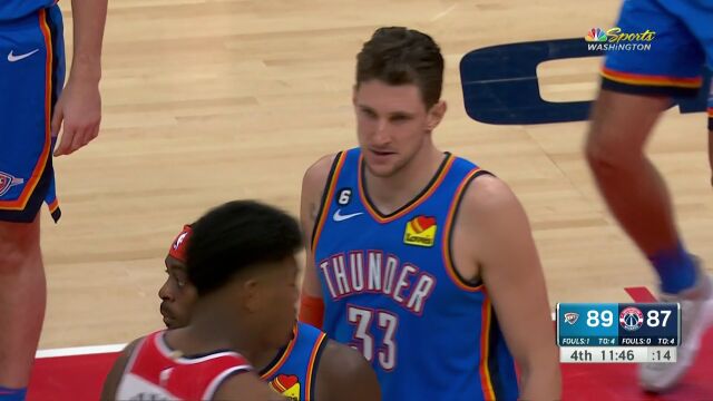 NBA常规赛：雷霆vs奇才第4节中文解说回放