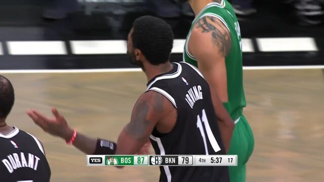 NBA常规赛：凯尔特人vs篮网第4节英文原声回放