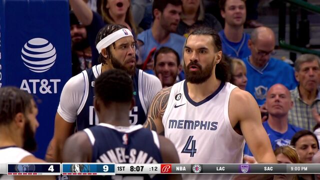 NBA常规赛：灰熊vs独行侠第1节 中文解说回放
