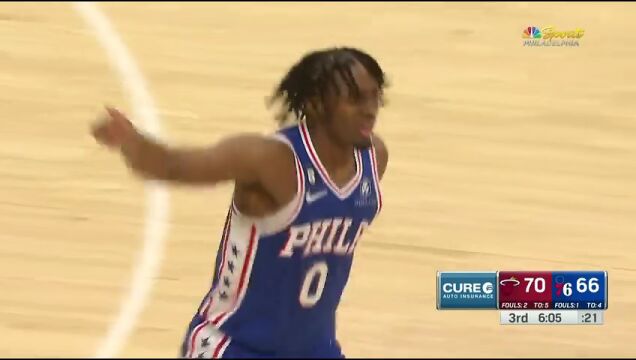 NBA常规赛：热火vs76人第3节中文解说回放
