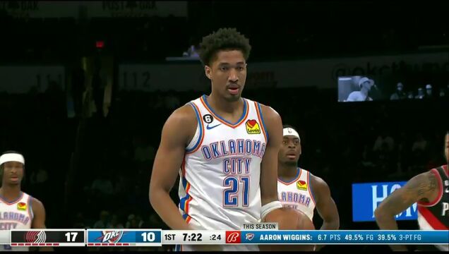 NBA常规赛：开拓者vs雷霆第1节英文原声回放