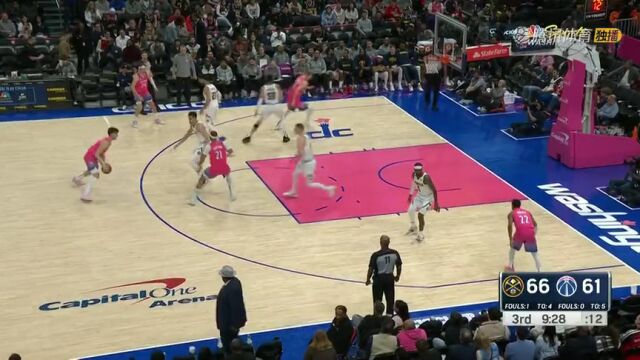 掘金vs奇才第3节中文解说回放