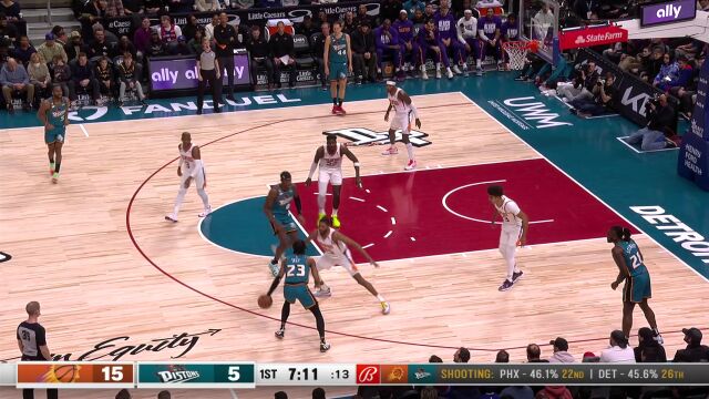 太阳vs活塞精华回放 太阳3人20+轻取活塞