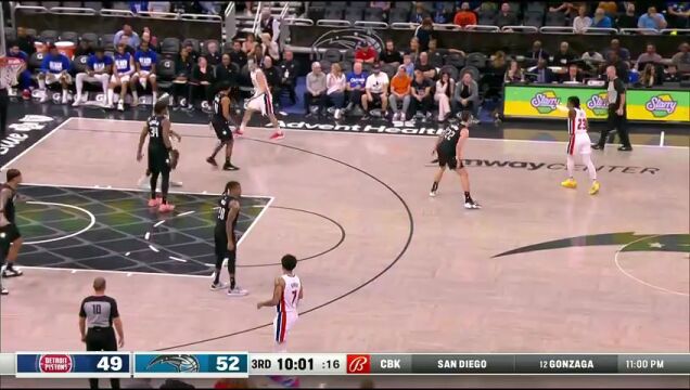 NBA常规赛：活塞vs魔术第3节中文解说回放