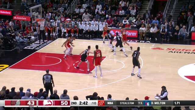 开拓者vs老鹰精华回放 穆雷生涯新高41分利拉德33+8老鹰轻取开拓者