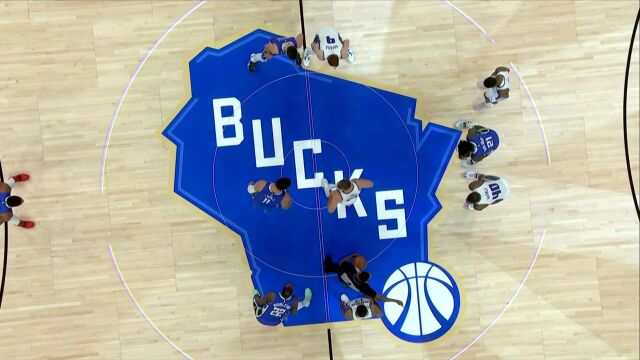 NBA常规赛：国王vs雄鹿第1节英文原声回放