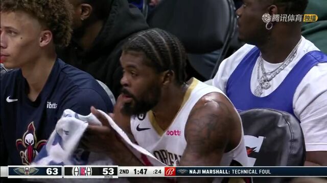  NBA常规赛：鹈鹕vs快船第2节英文原声回放