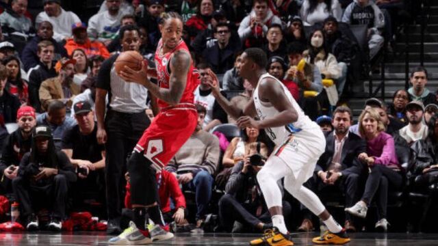 公牛105-116篮网 德罗赞拉文合力空砍52分