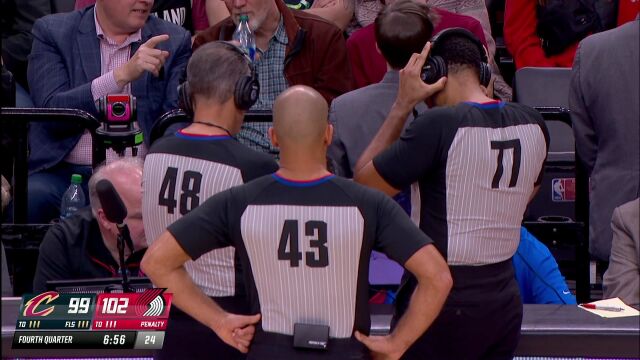 NBA常规赛：骑士vs开拓者第4节中文解说回放