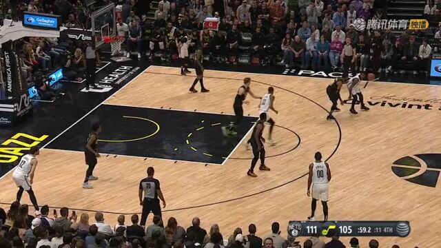 NBA常规赛：篮网vs爵士第4节英文原声回放