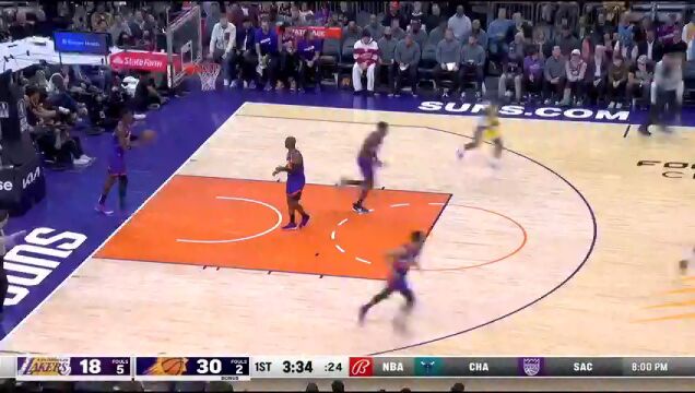 NBA常规赛：湖人vs太阳 中文解说全场回放