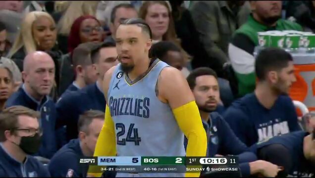 NBA常规赛：灰熊vs凯尔特人第1节中文解说回放