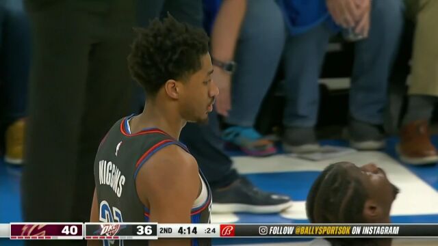 NBA常规赛：骑士vs雷霆第2节中文解说回放