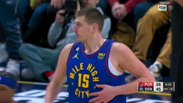 NBA常规赛：开拓者vs掘金第2节英文原声回放