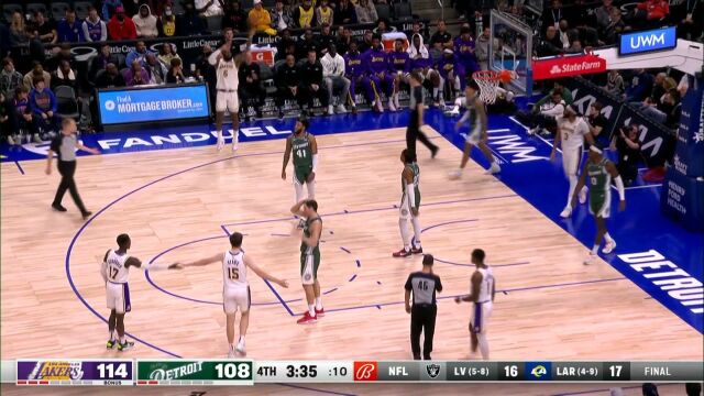 NBA常规赛：湖人vs活塞只关于篮球解说全场回放